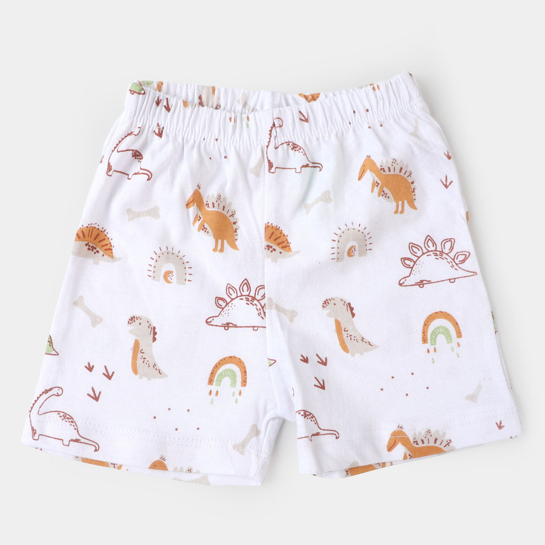 Infant Boys Jersey 4 Pieces Set Dino - White