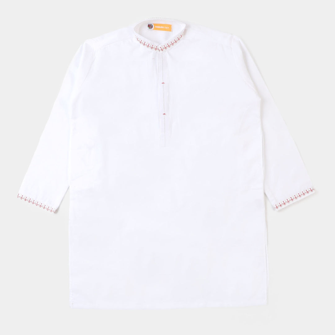 Boys EMBROIDERED Kurta Pajama 708 - White