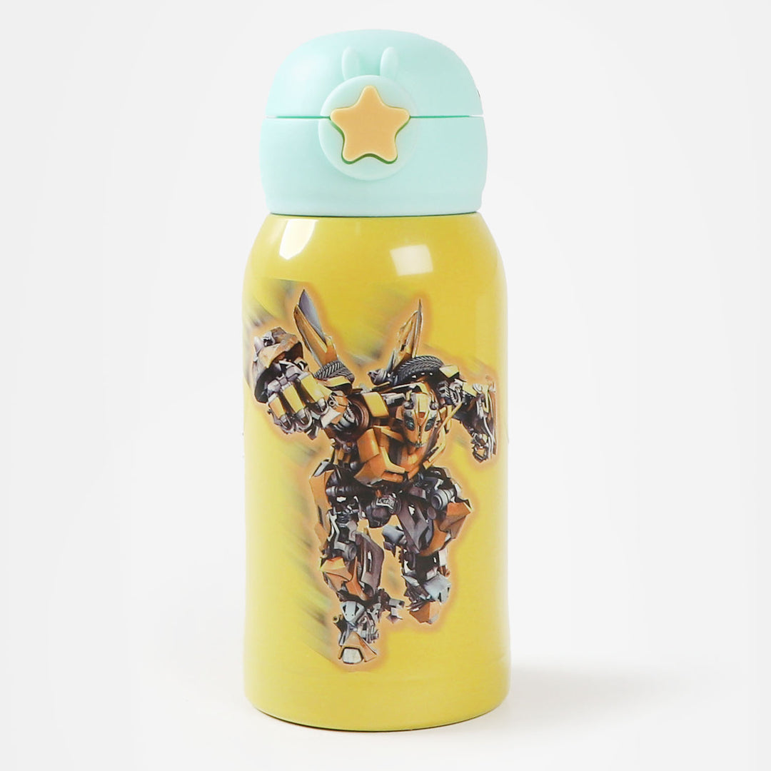 Water Bottle Steel With Cartoon Pouch