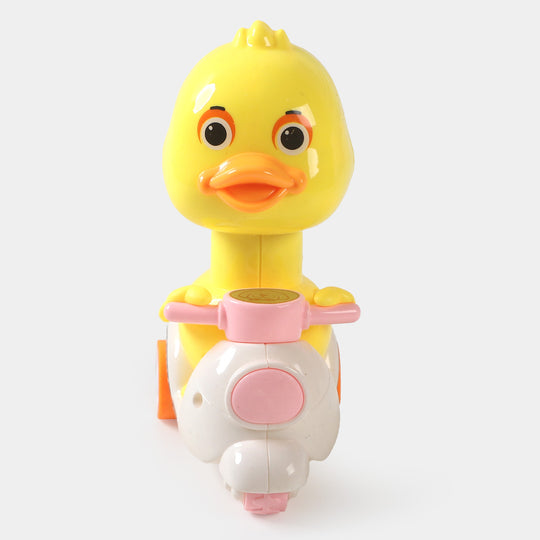 Wind Up Motorcycle Duck Play Toy For Kids