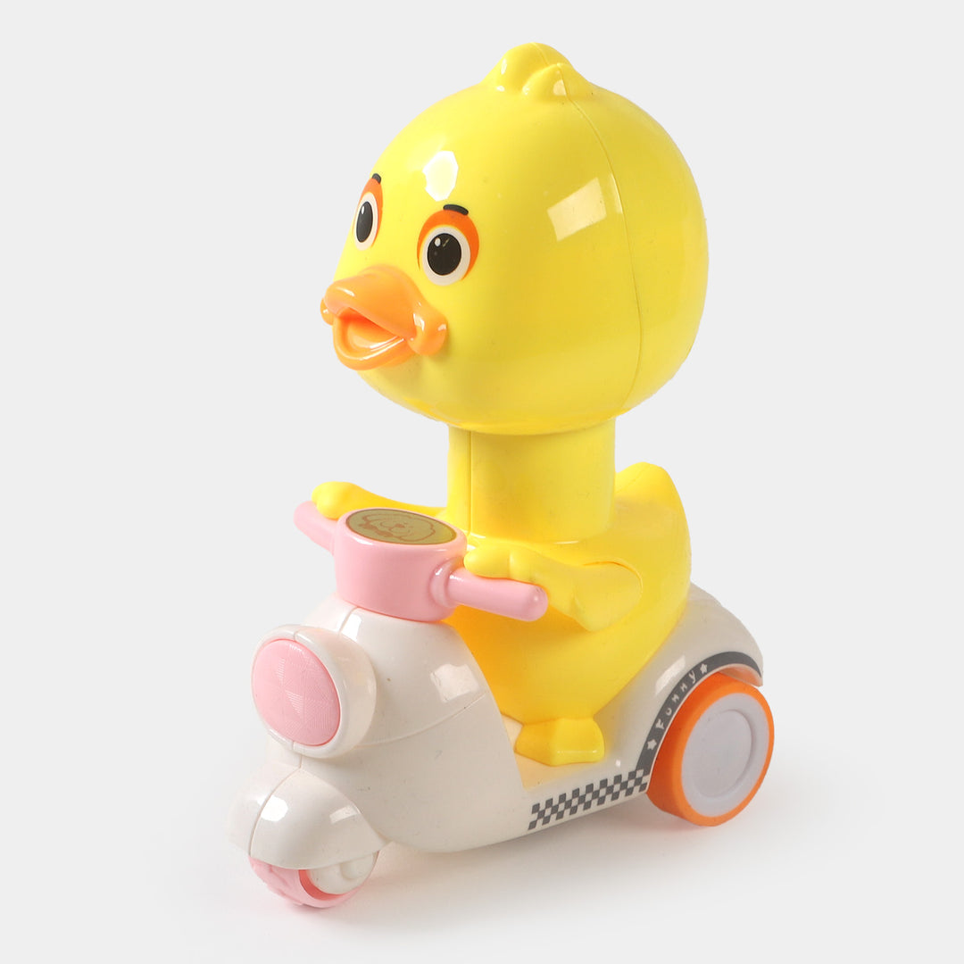 Wind Up Motorcycle Duck Play Toy For Kids