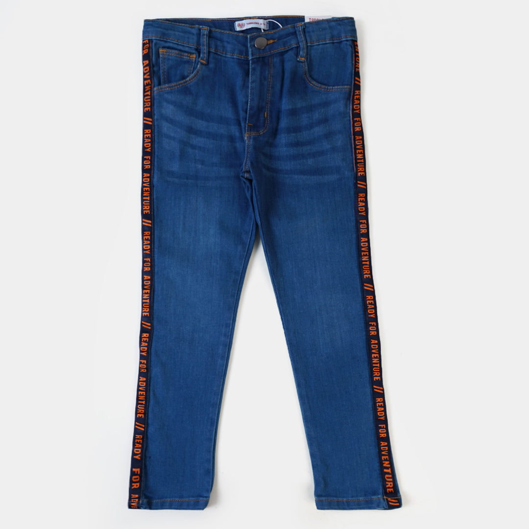 Boys Pant Denim Adventure Tape-Mid Blue