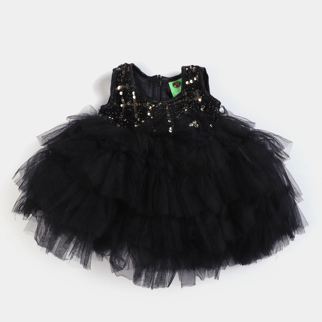 Infant Girls Fancy Frock Classic-BLACK