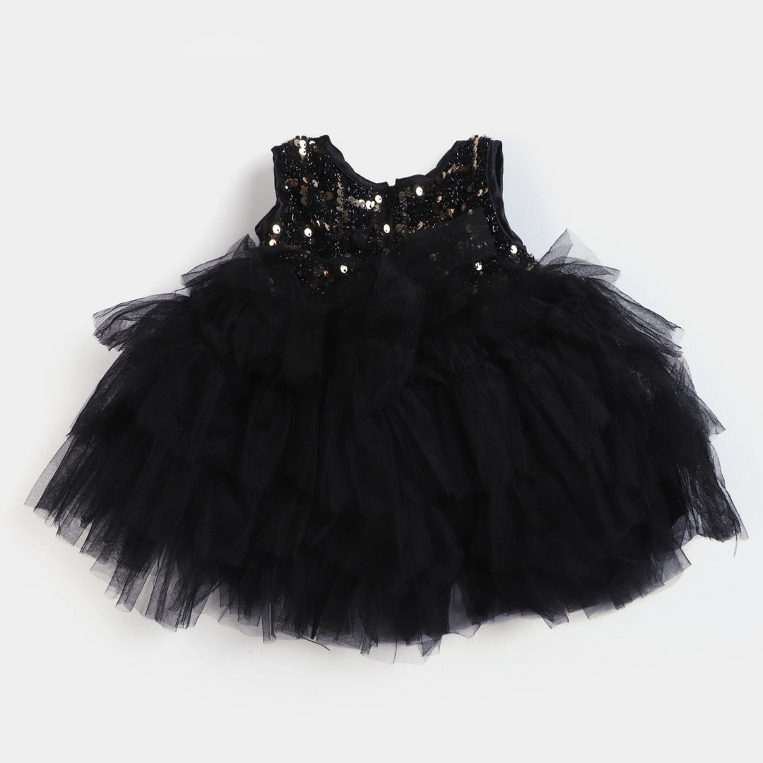 Infant Girls Fancy Frock Classic-BLACK