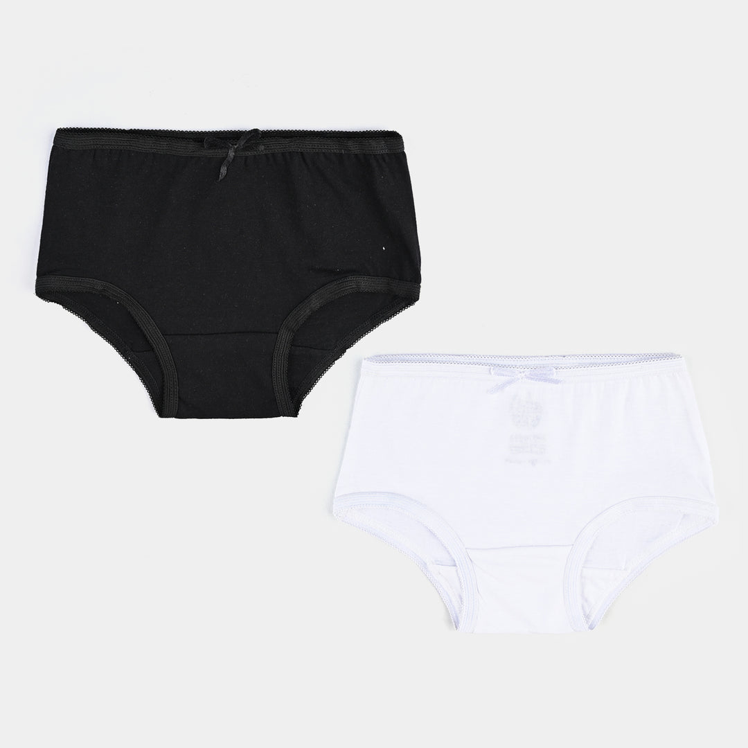 Pack of 2 Girls Cotton Jersey Panties Basic-Black/White