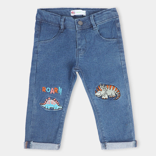 Infant Boy's Denim Stretch Pant Raw Some -Mid-Blue