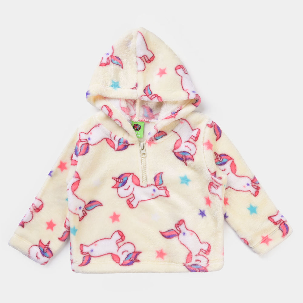 Infant Girls Sherpa 2PC Suit Character -Off White