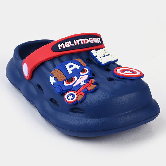 BOYS CLOGS NON-SLIP SLIPPER-NAVY