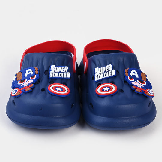 BOYS CLOGS NON-SLIP SLIPPER-NAVY