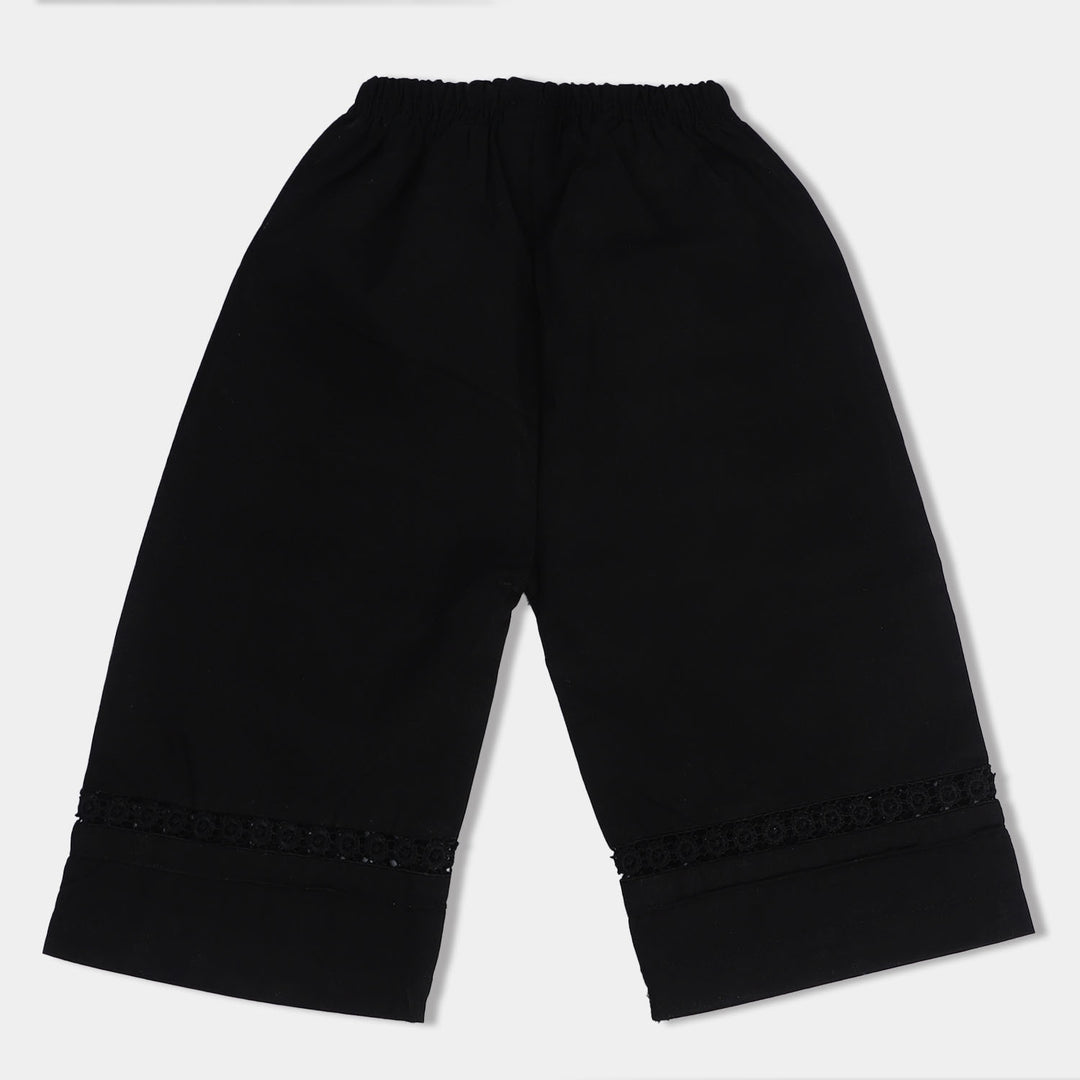 Infant Girls Cotton Trouser -BLACK