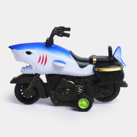 Pull Back & Go Shark Bike Toy For Kids