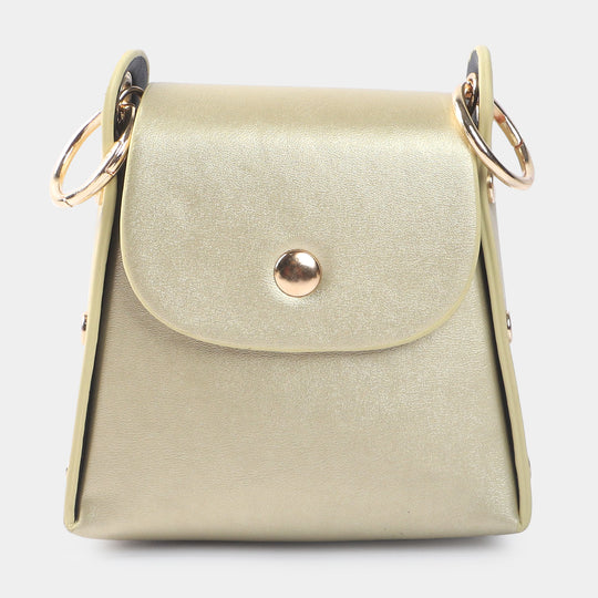 Girls Fancy Hand Bag | Golden