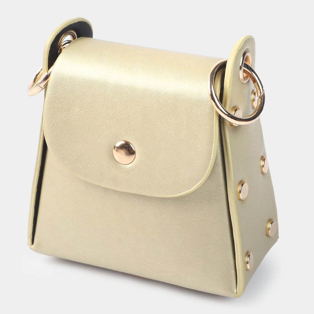 Girls Fancy Hand Bag | Golden
