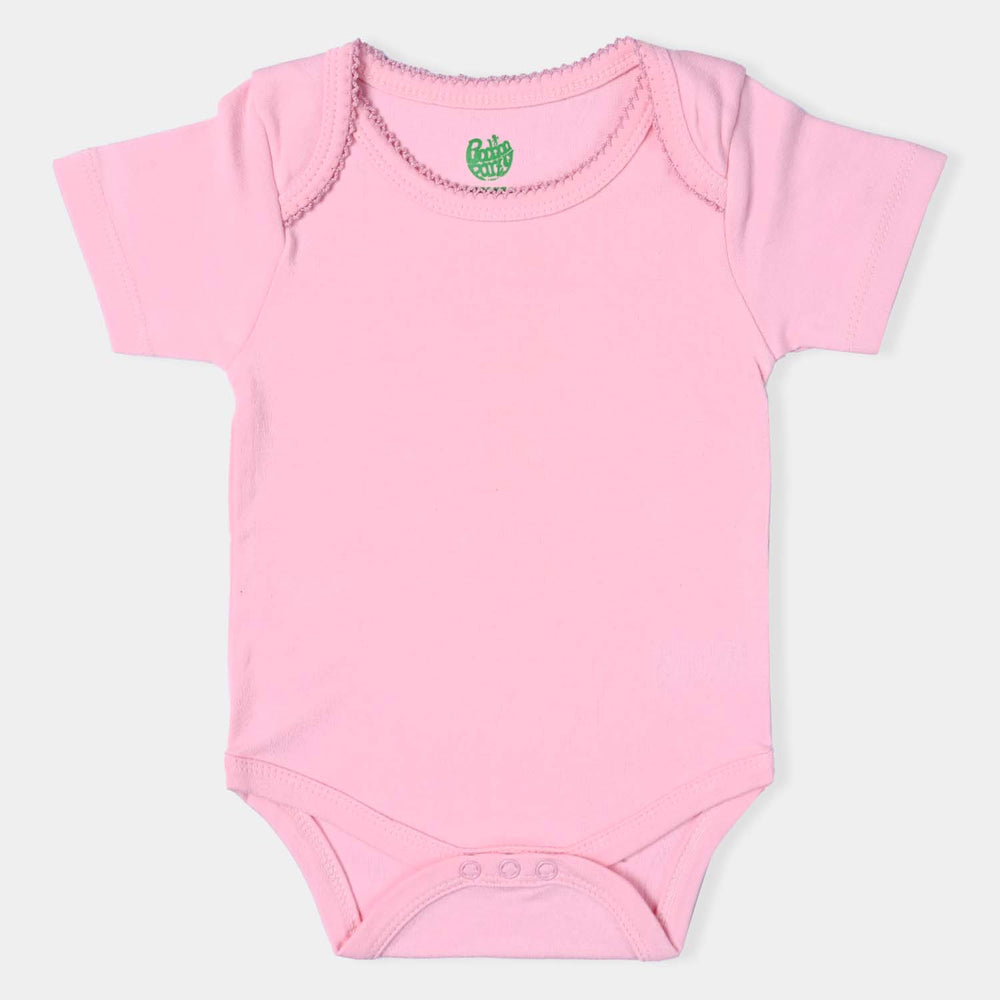 Pack Of 3 Infant Girls Cotton Interlock Rompers Basic