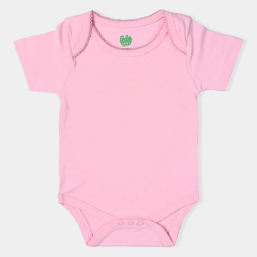 Pack Of 3 Infant Girls Cotton Interlock Rompers Basic