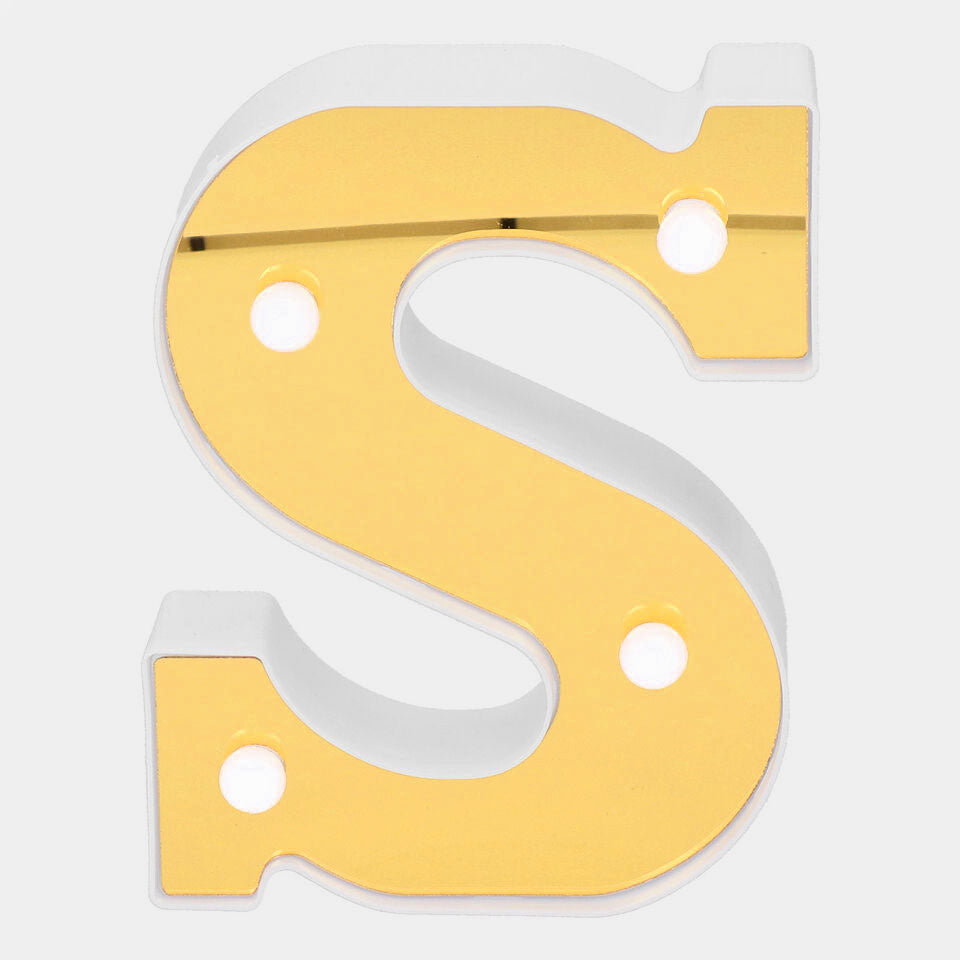 Decoration HB LED Light Golden "S"
