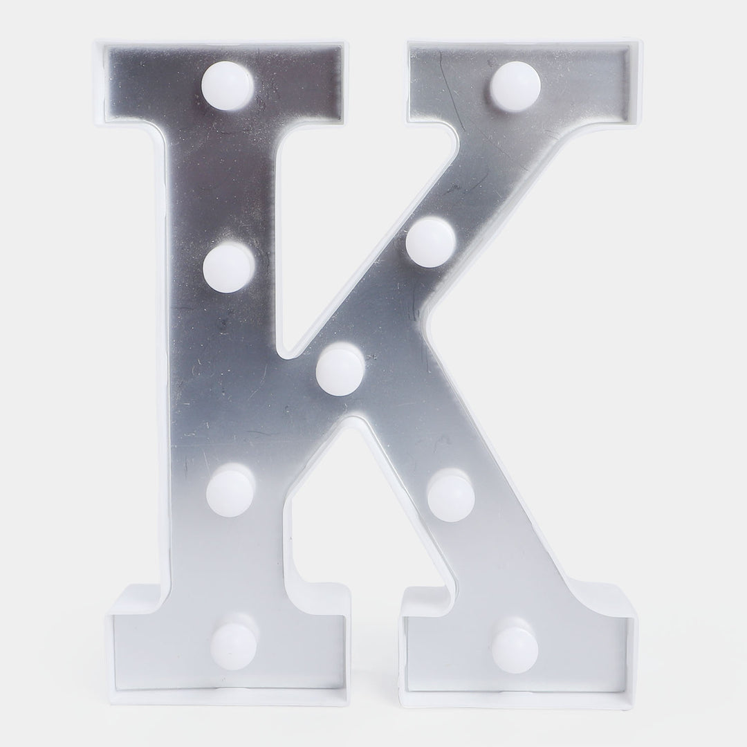 Decoration HBD LED Light Silver "K"