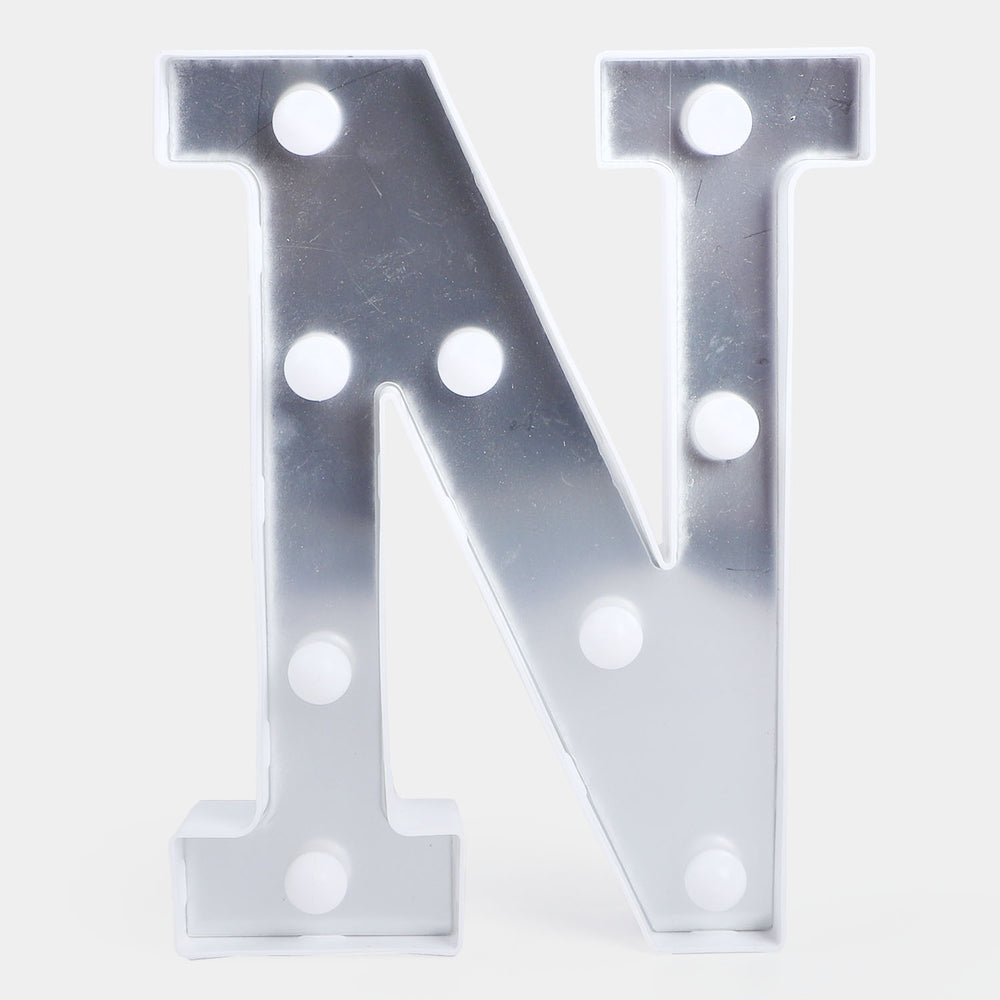 Decoration HB LED Light Silver "N"