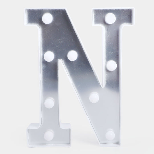 Decoration HB LED Light Silver "N"