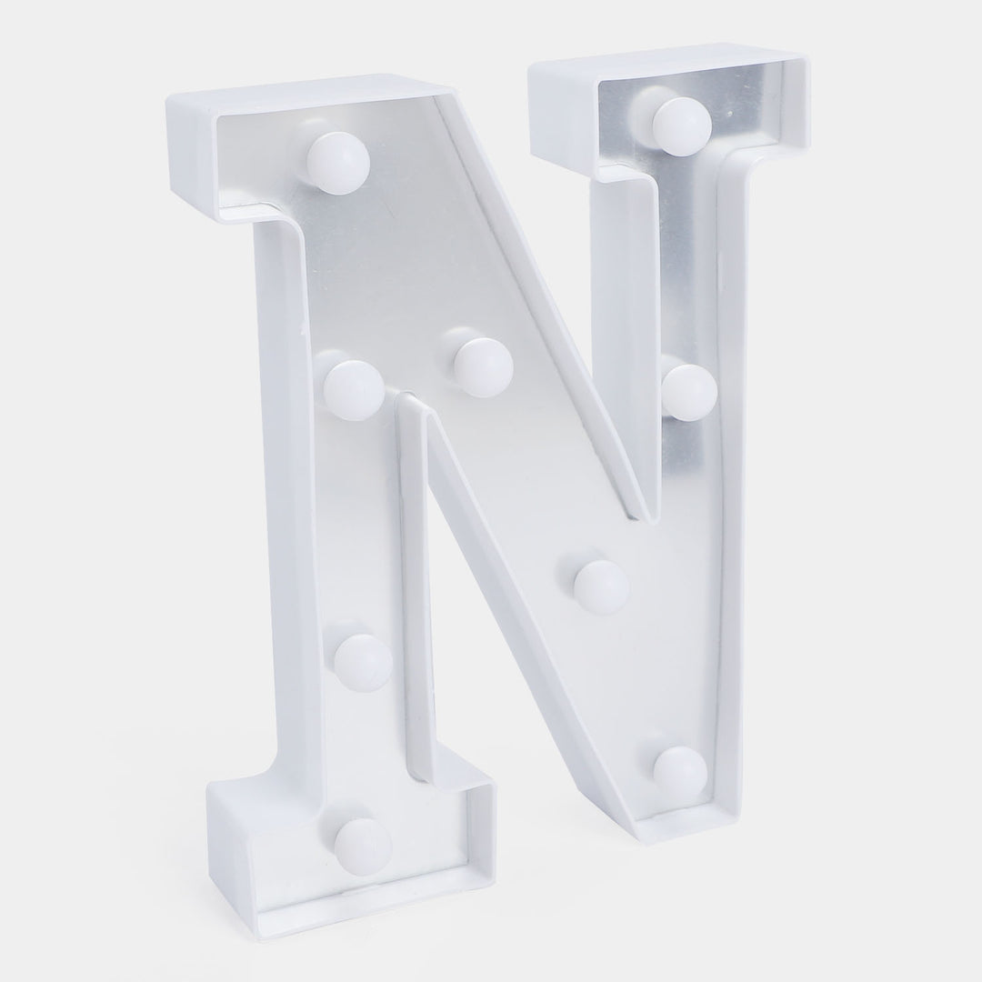 Decoration HB LED Light Silver "N"