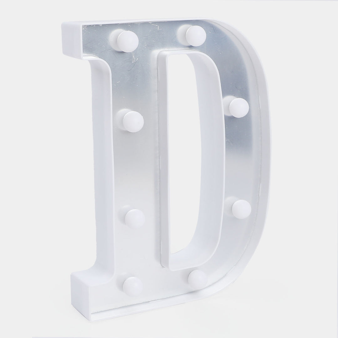 Decoration HBD LED Light Silver "D"