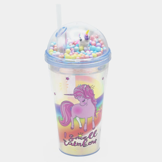 Fancy Straw Glass/Cup For Kids