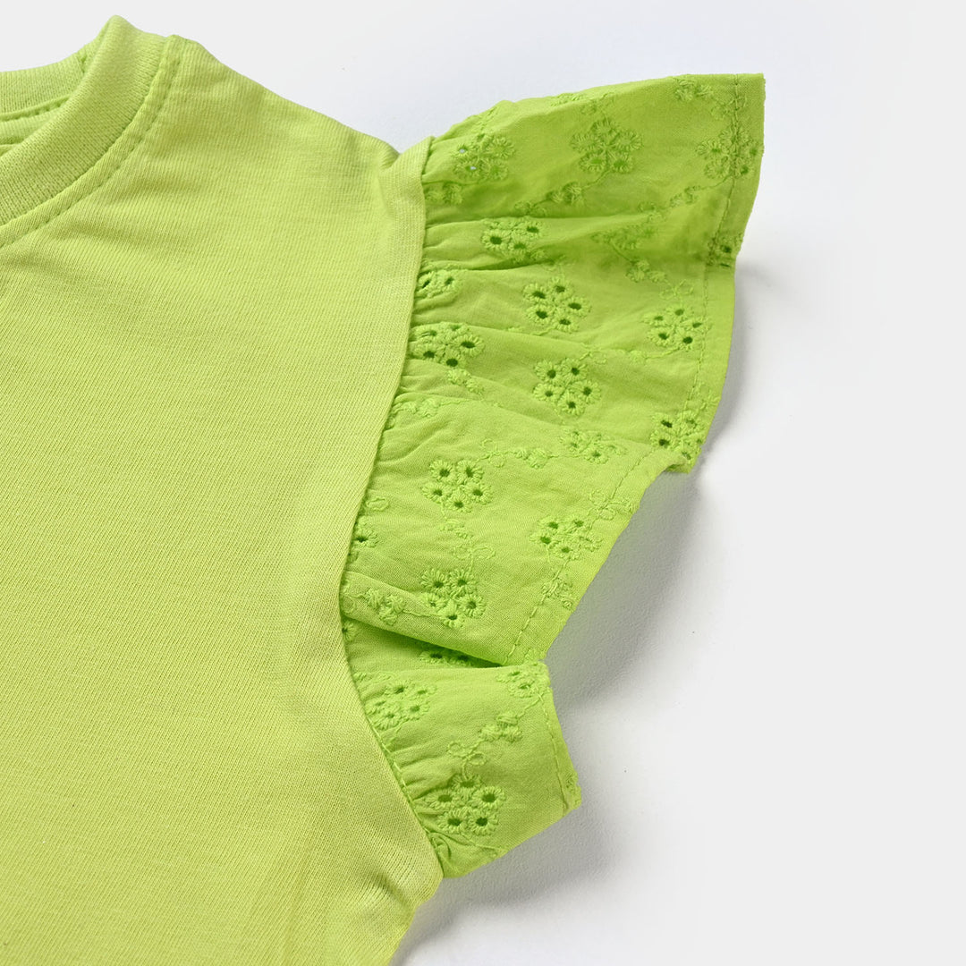 Girls Cotton Jersey T-Shirt H/S Sparkle-Limeade