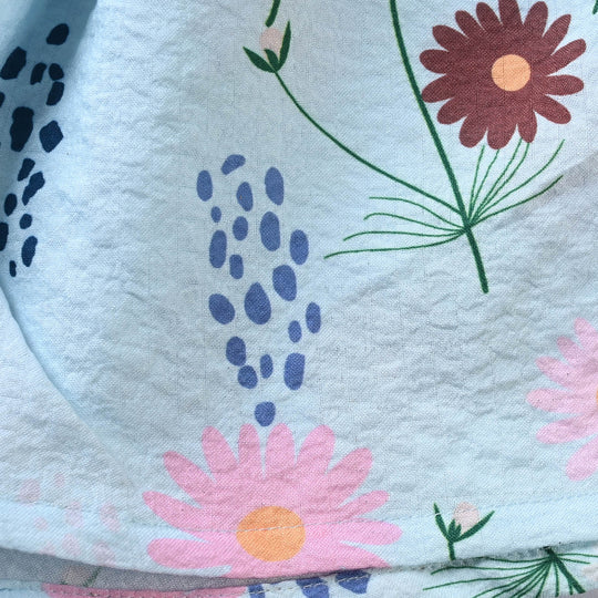 Infant Girls Seersucker Skirt Printed-SKY BLUE