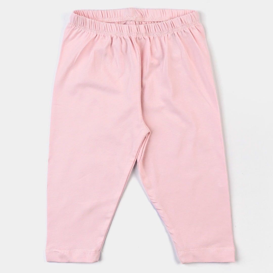Infant Girls Lycra Jersey Plain Tights- L.Pink