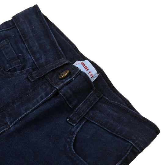 Basic Denim Pant For Girls - Dark Blue