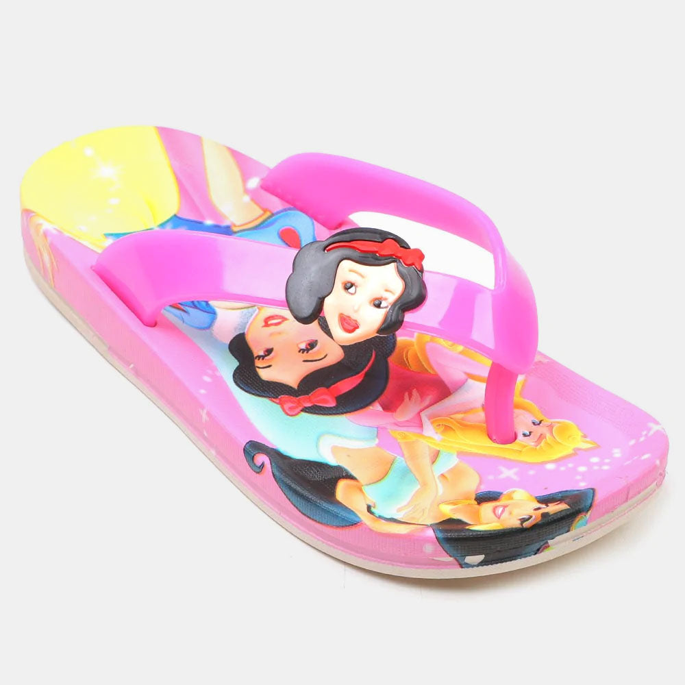 Princess Character Girls Slipper - L.Pink