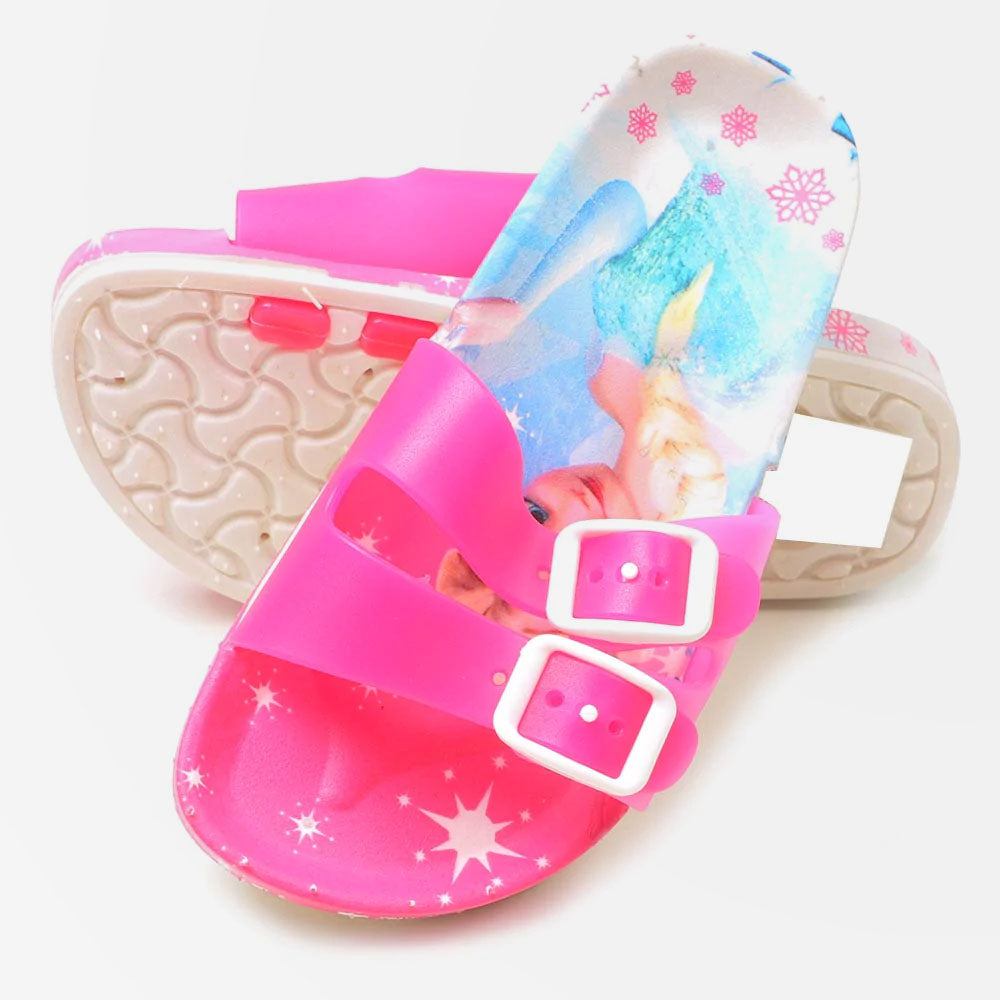Princess Character Girls Slipper - Pink