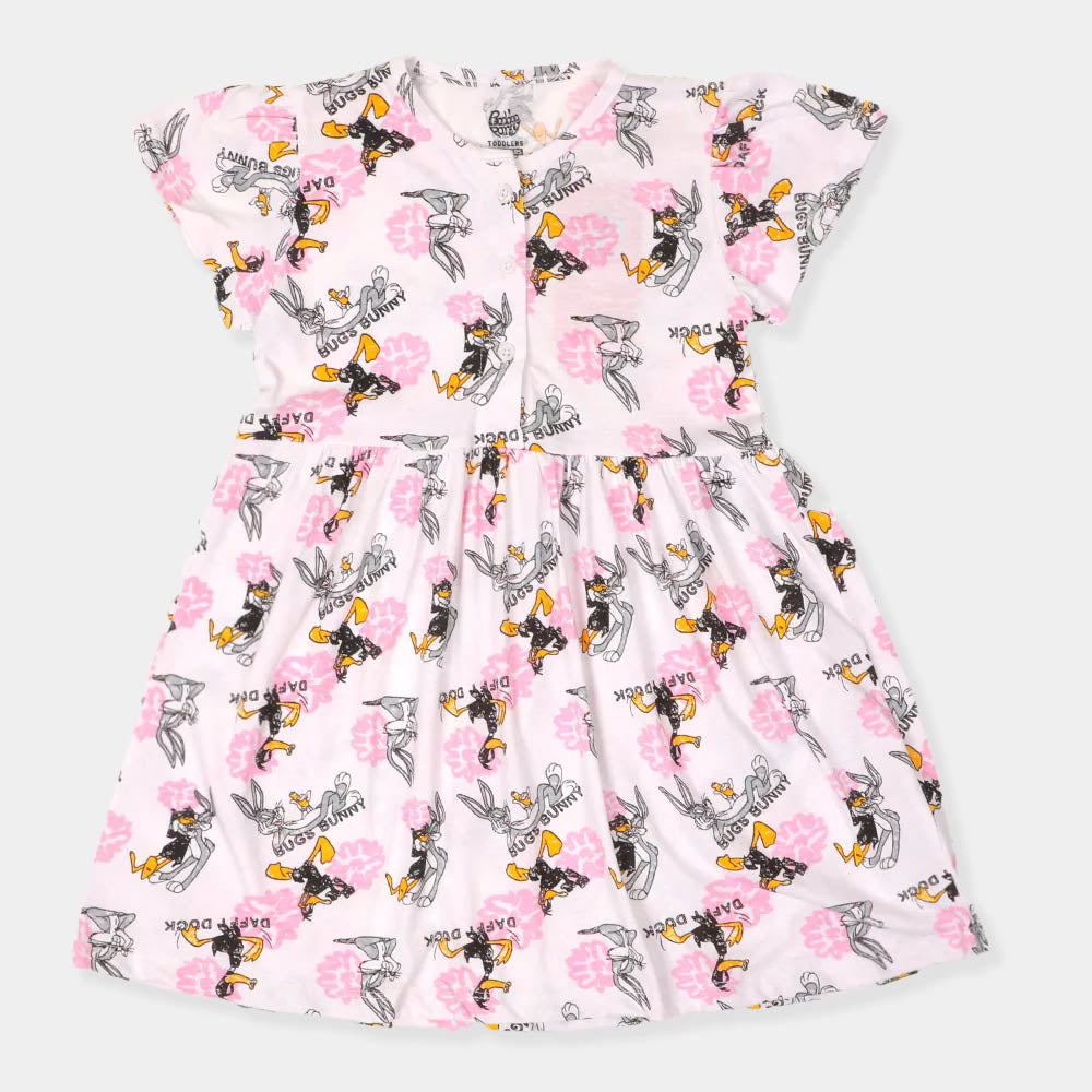 Girls Frock Printed Character- Printed