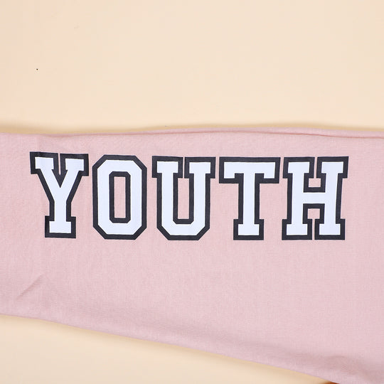 Youth Terry Pajama For Girls - Peach