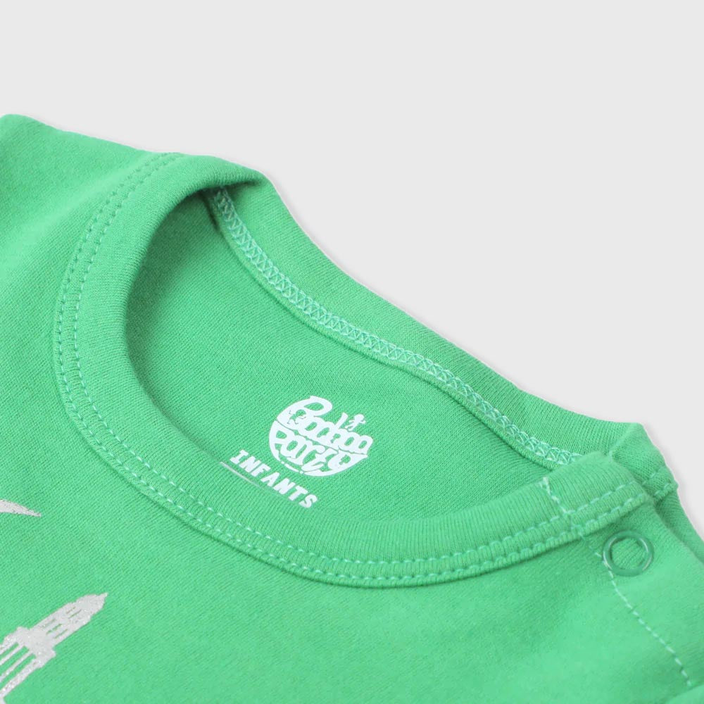 Infant Boys Moon Star Romper – Green