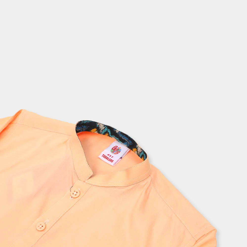 Boys Basic Kurta -Cream Puff