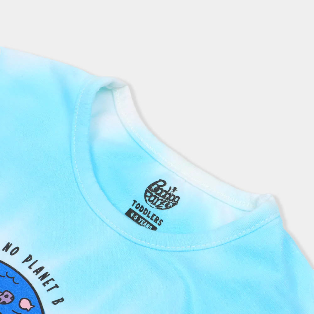 Girls T-Shirt No Planet B - Tie Dye 1