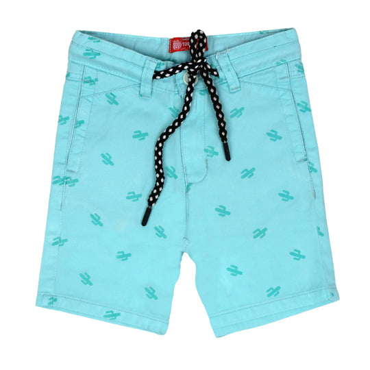 Infant Boys Short Cotton AOP Cactus - Aqua