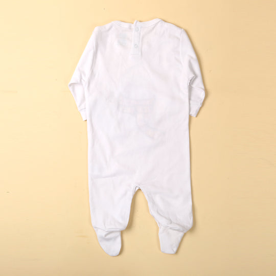 Fancy Owl Romper For Girls - White