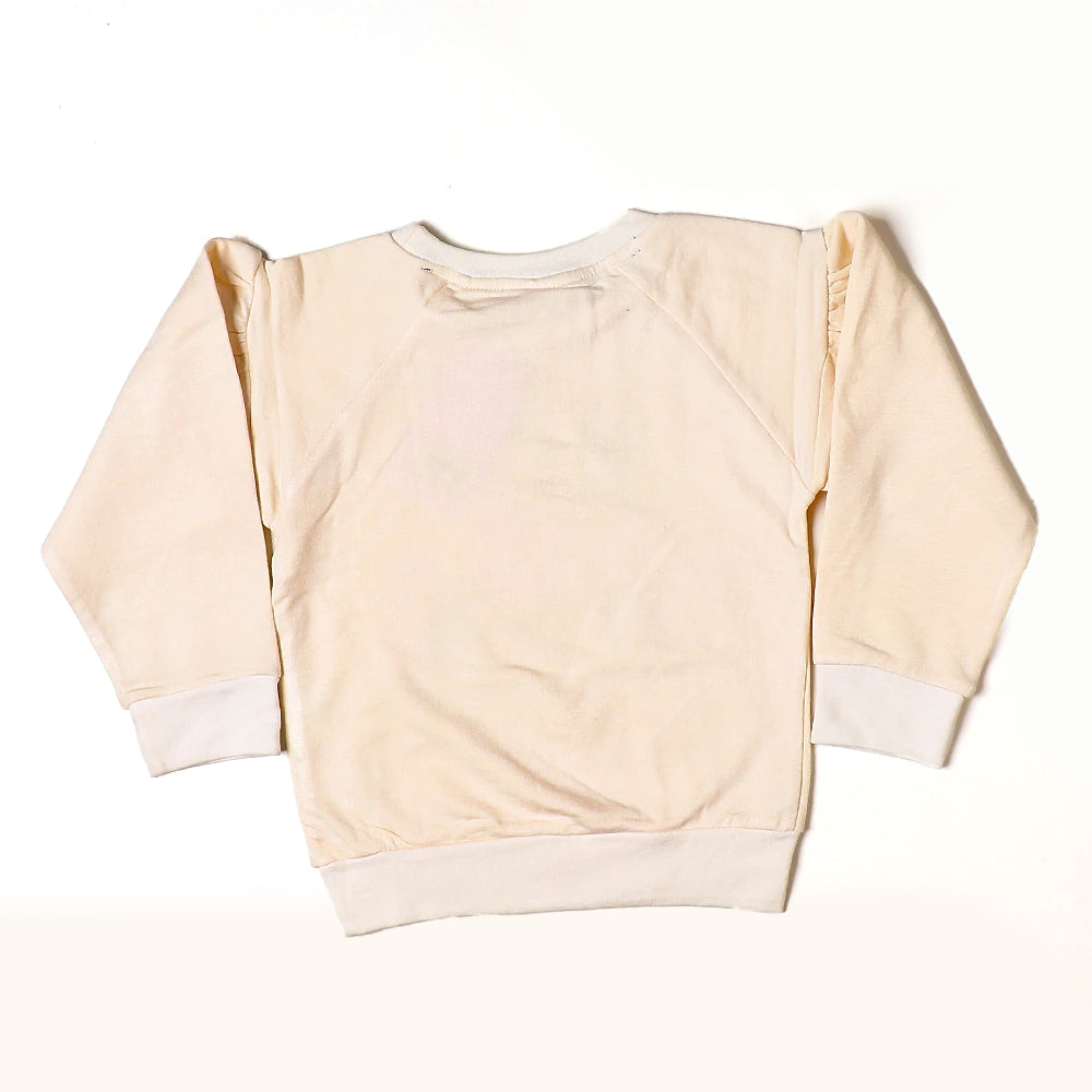 Keep On Smiling SweatShirt For Girls - W-White