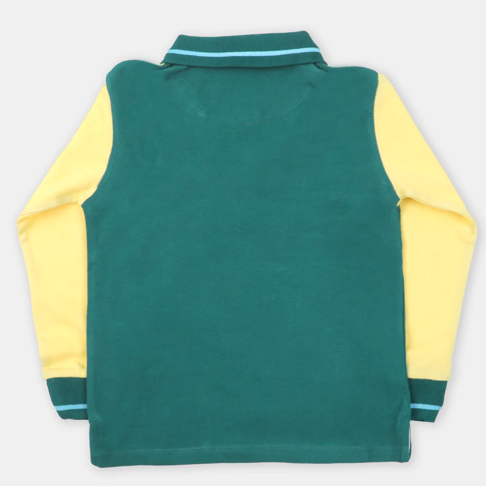 Boys Polo Union 10 - Green/Lemon