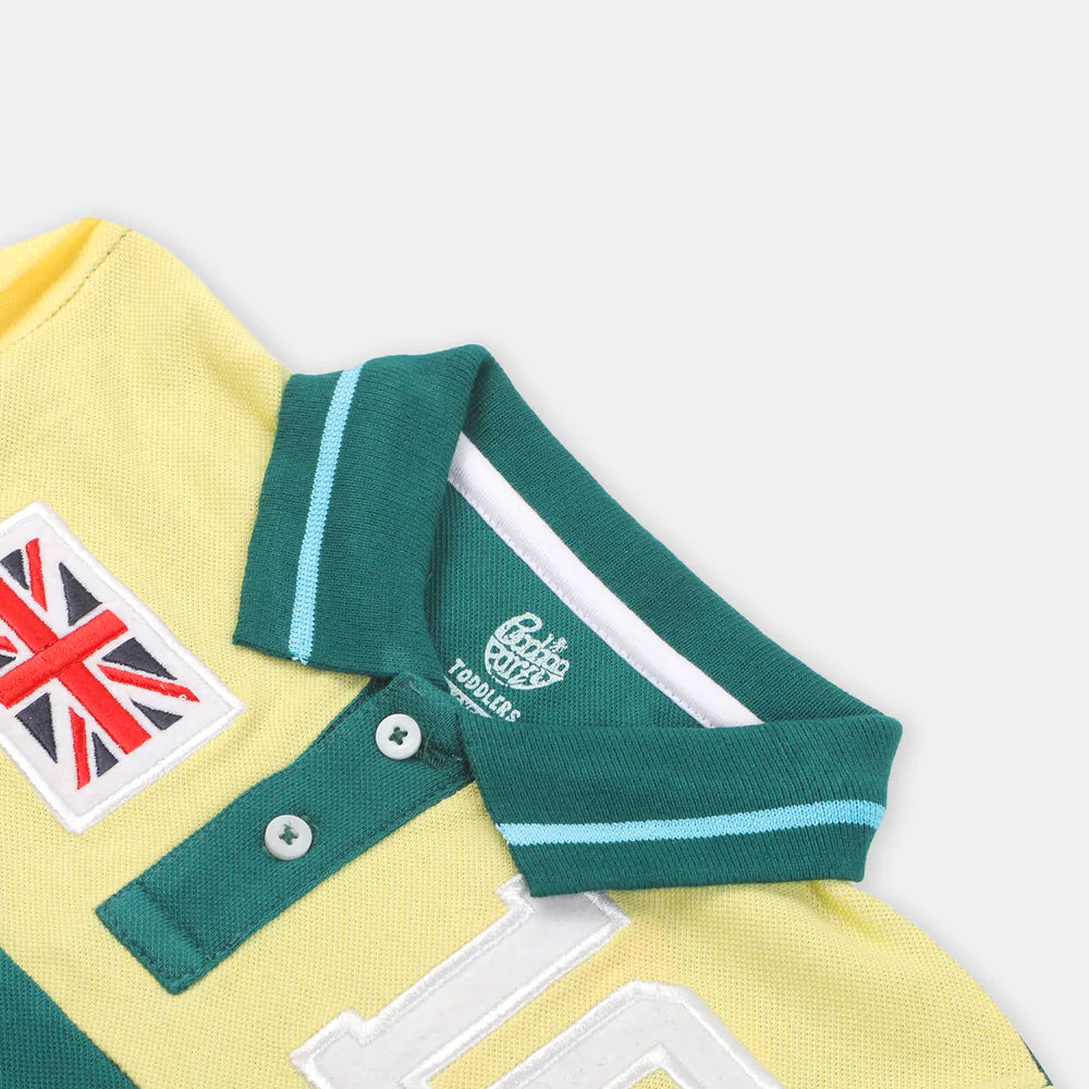 Boys Polo Union 10 - Green/Lemon