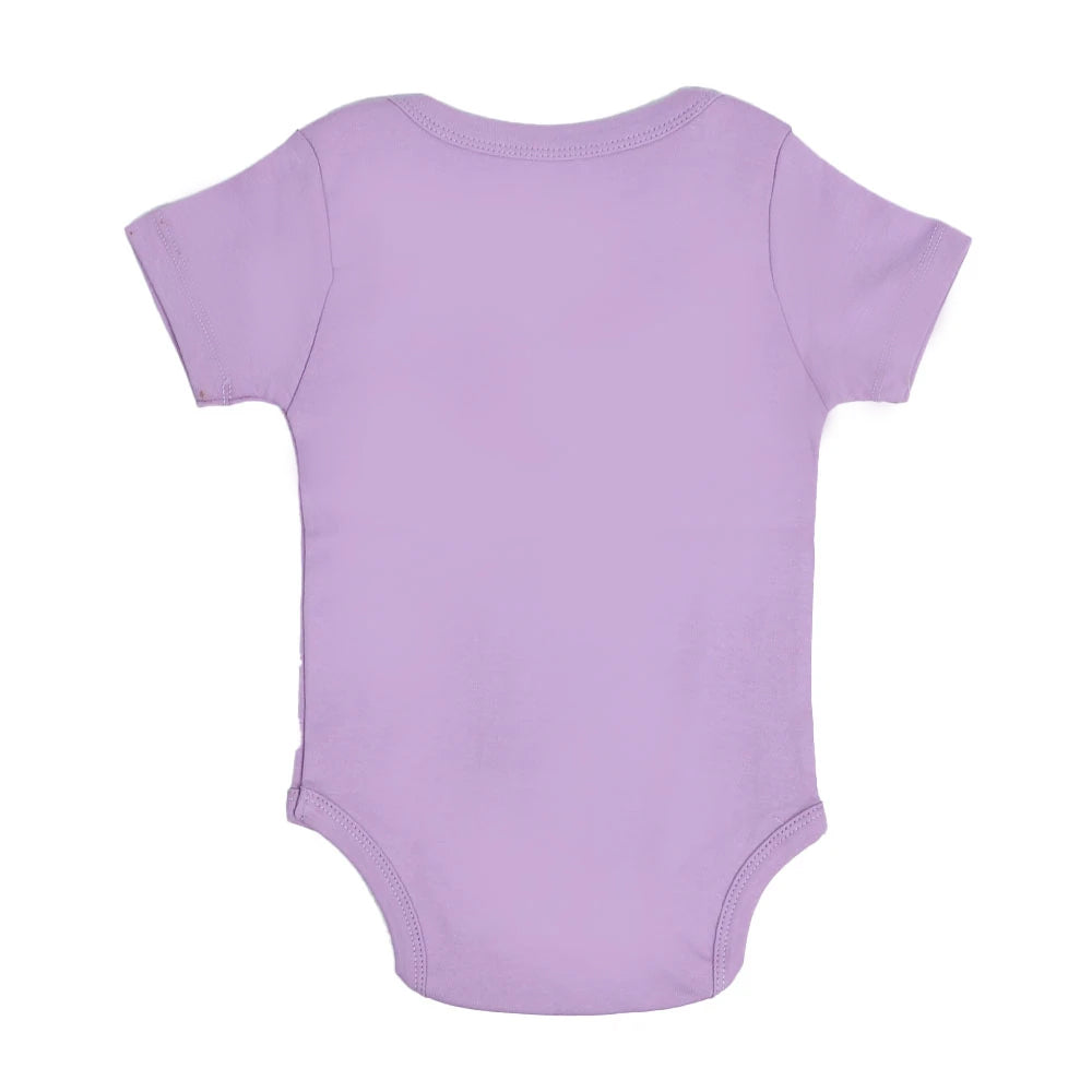 Printed Romper For Girls - Purple (5007)
