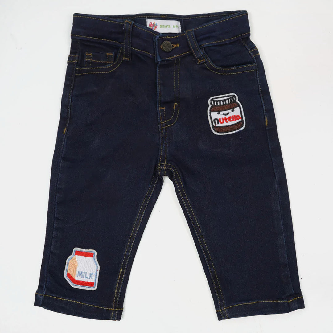 Infant Pant Denim App Nutella - DARK BLUE