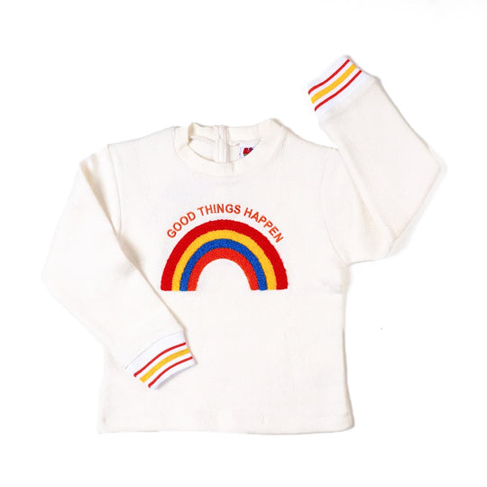 Girls Sweatshirt Good Things - B-White