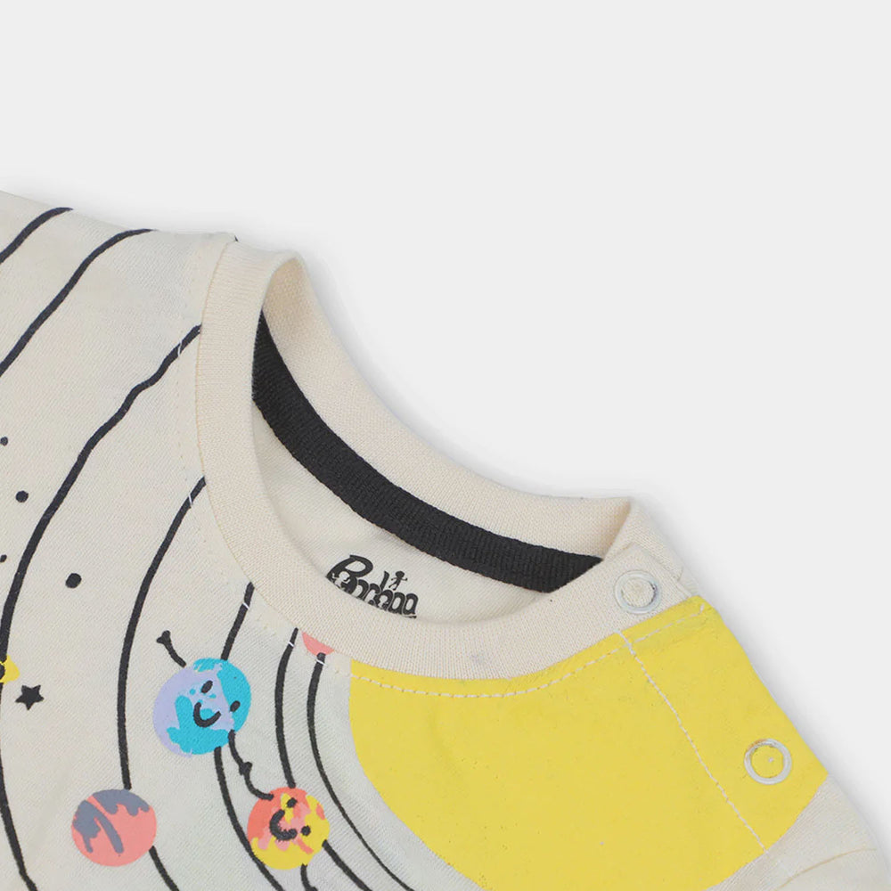 Infant Girls T-Shirt Where Pluto - Light Cream