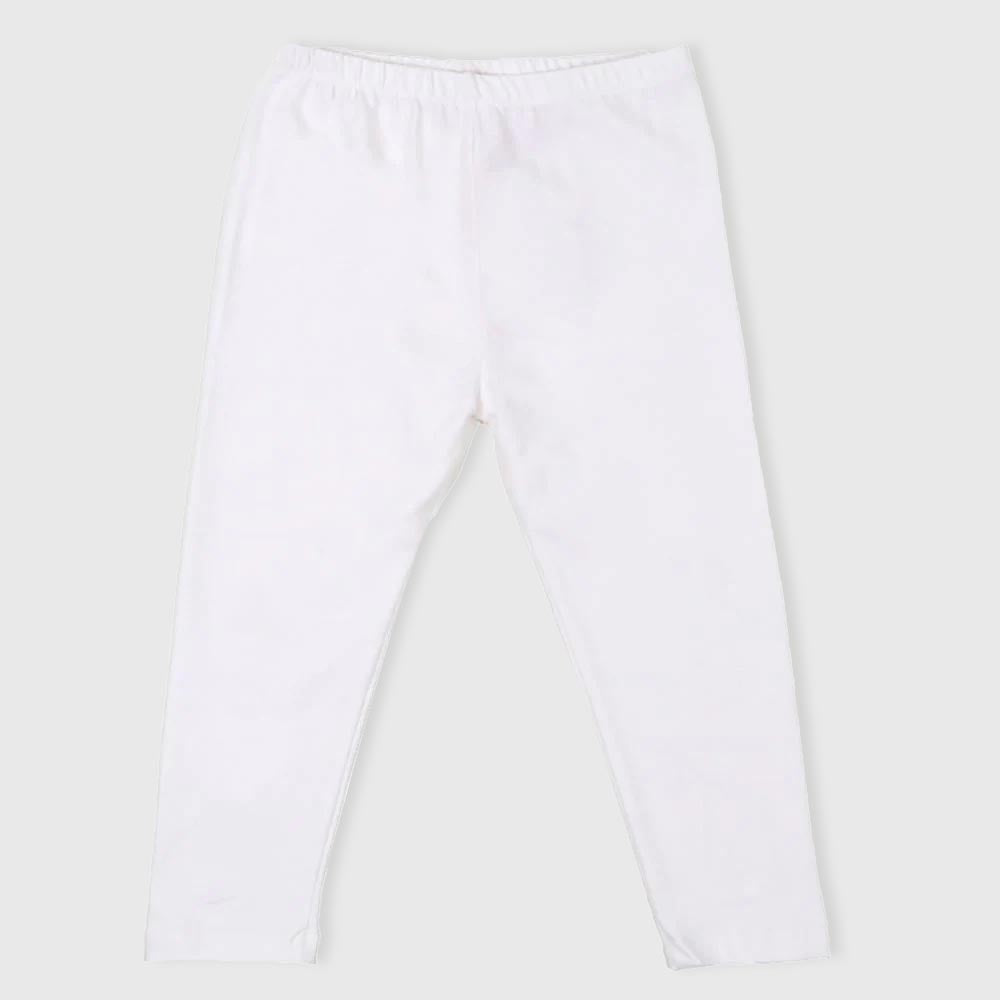 Infant Girls Plain Basic Tights - White