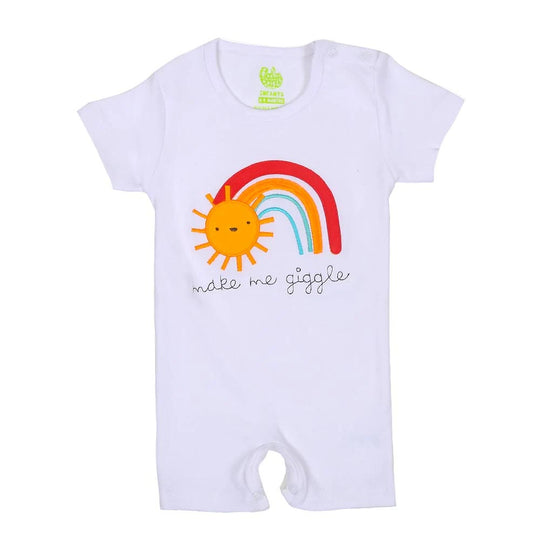 Infant Boys Knitted Romper Make A Giggle - White