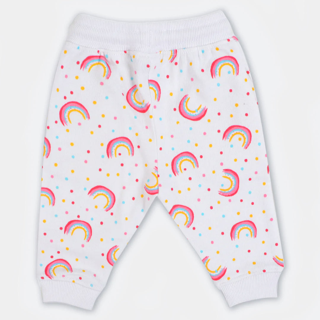 Infant Girls Pyjama Rainbow - White