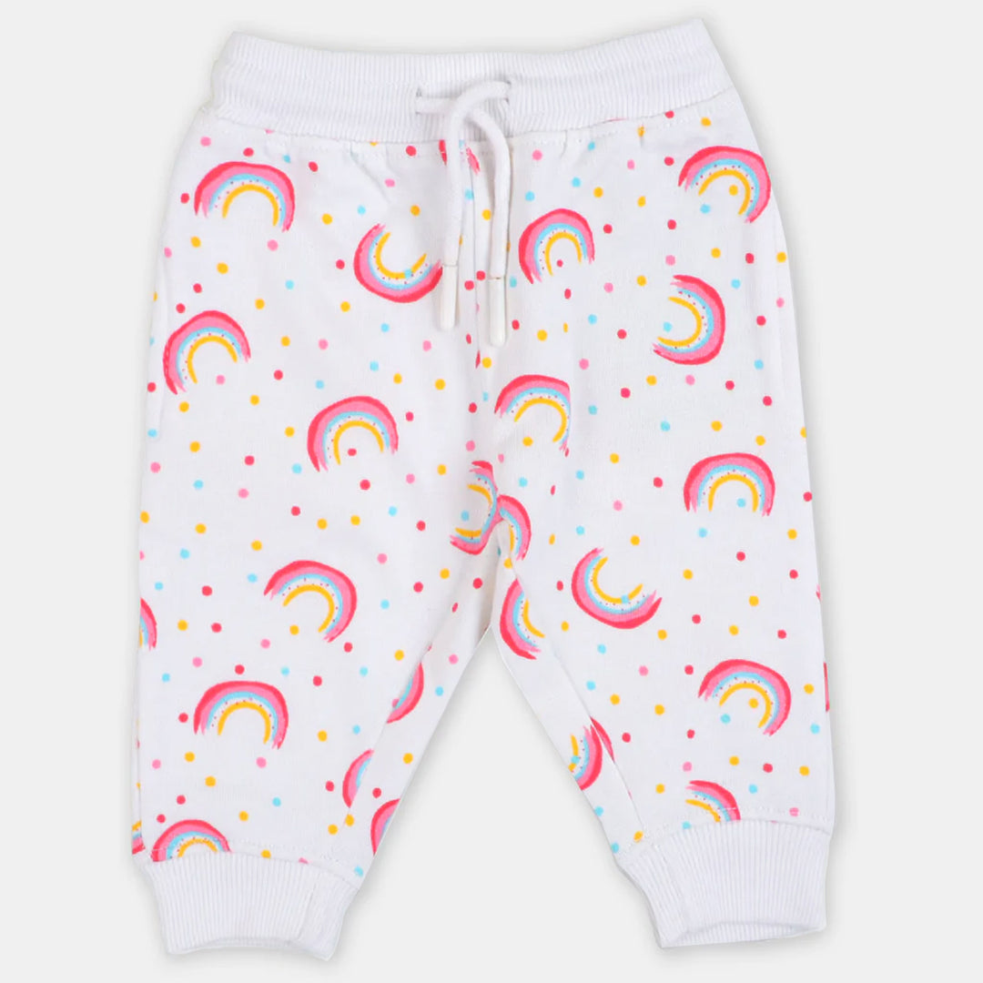 Infant Girls Pyjama Rainbow - White